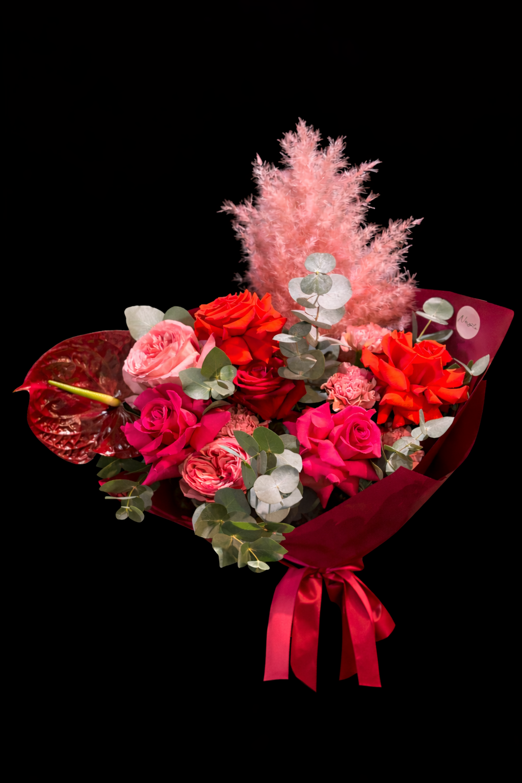 Brīvās Formas Sarkans Mix Pušķis