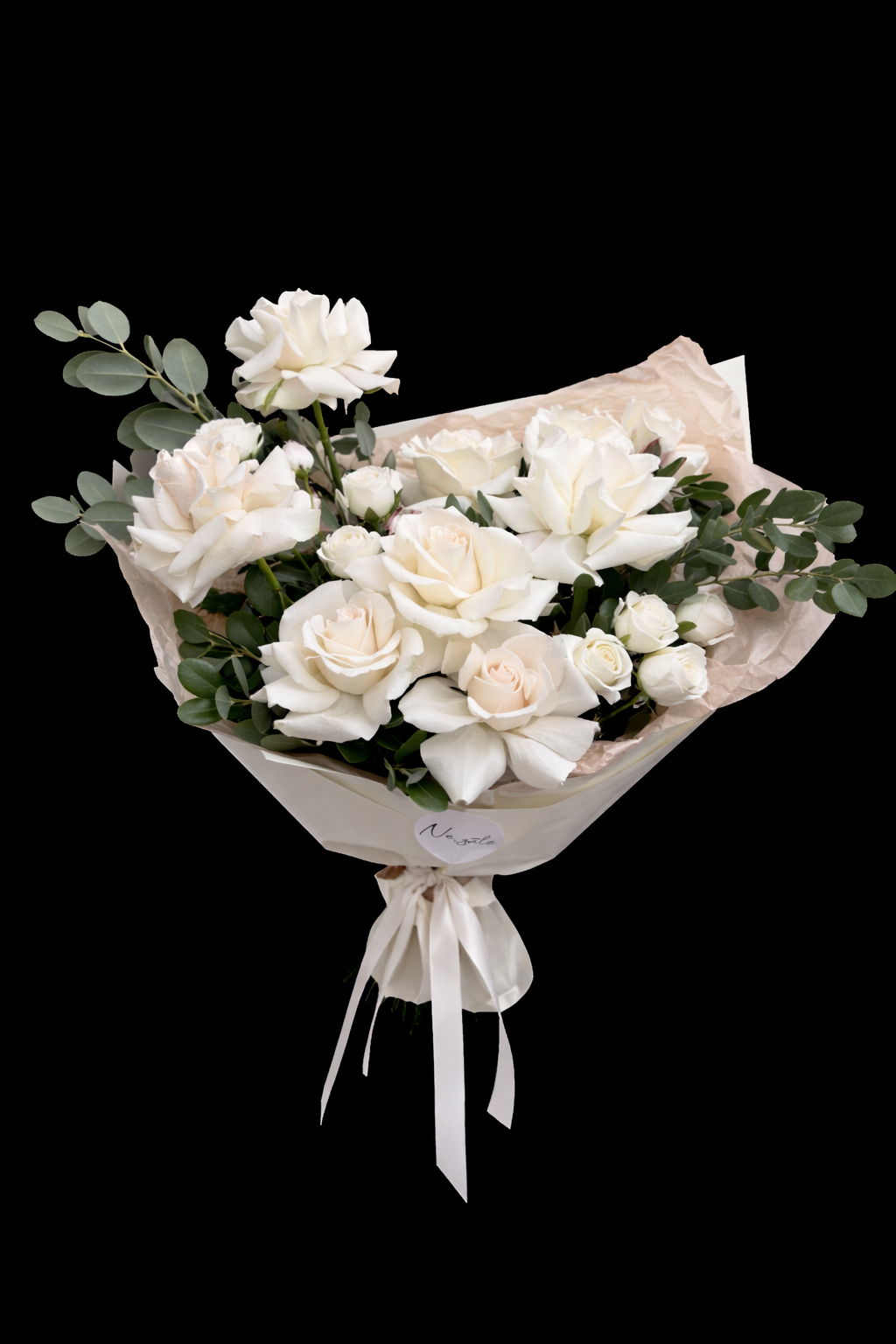 Brīvās Formas Balts Mix Pušķis